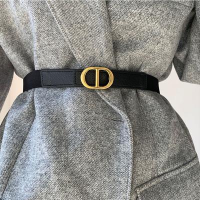 Four Seasons Available Belt Buckle Adjustable Thin Belt Fashionable Hundred Match Suit Dress Decoration Waist Belt Female
