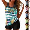 Women's Bohemian Print Split Swimsuit Sport Swimsuit