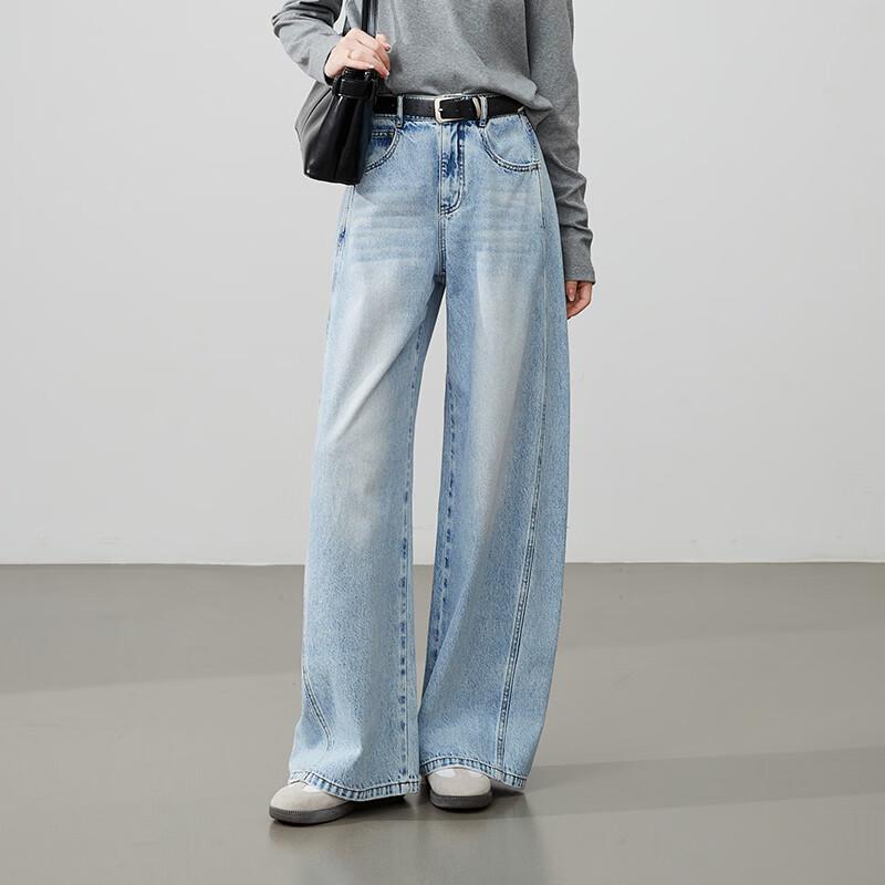 ESE-Y Women's Wide-Leg Banana Jeans
