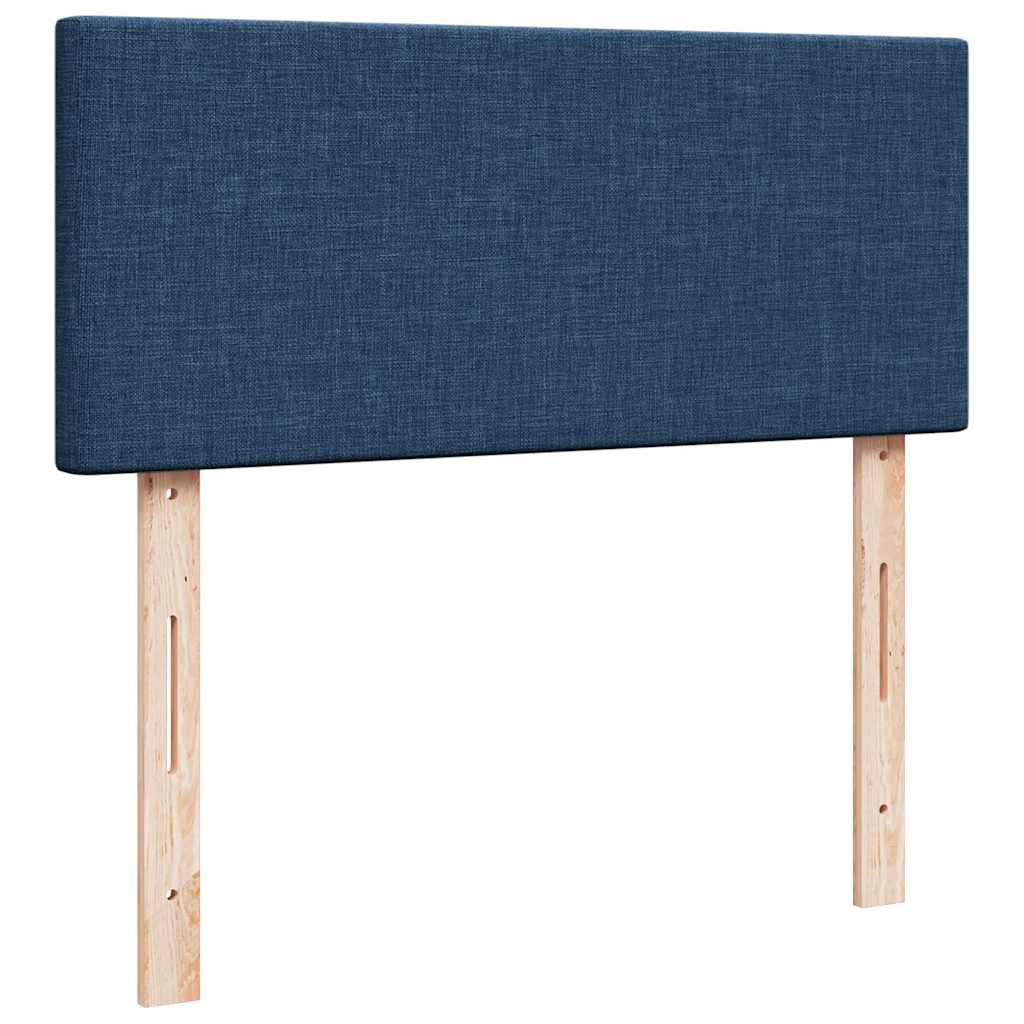 Ottoman Bed with Mattress Blue 120x200 cm Fabric