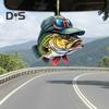 1/6Pcs Automobile Pendants Decorative Cartoon Fish Design with Lanyard Easy to Hang Rearview Mirror Hanging Ornaments