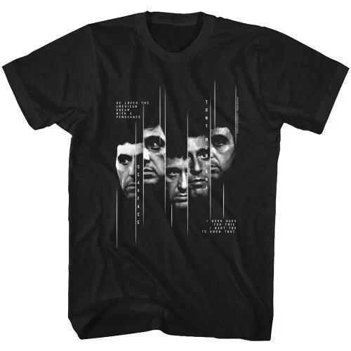 Men s and Women s T-shirts Scarface Sliced T-Shirt - Black XXXL