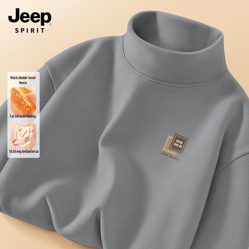

JEEP SPIRIT Men s Thermal Half-Turtleneck Long Sleeve Shirt