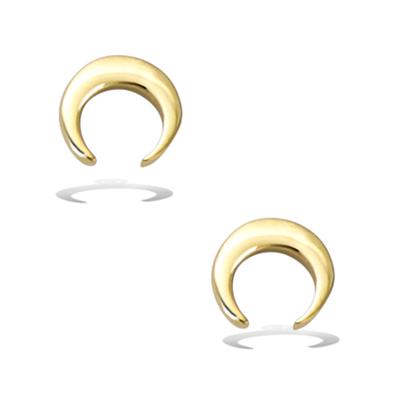 [Q6829] - Vergoldete Ohrringe 'Mond' goldfarben - 7x6 mm