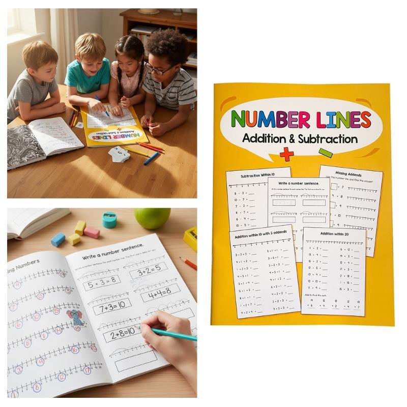 Number Line Workbook Exercise Notebook for Middle High School Math Curriculum Quality Paper for Teachers and Students