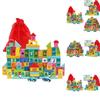 50pc Wooden Early Learning Blocks Kids Educational Toddlers Toy Set