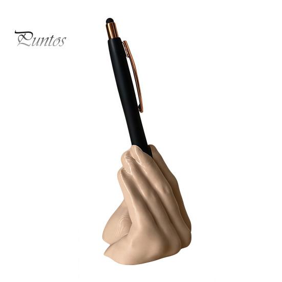 Stable Base Pen Cup Funny Hand Gesture Holder for Desk, 3D Printed Desktop Novelty Pencil Stand, Organizer Office Accessories