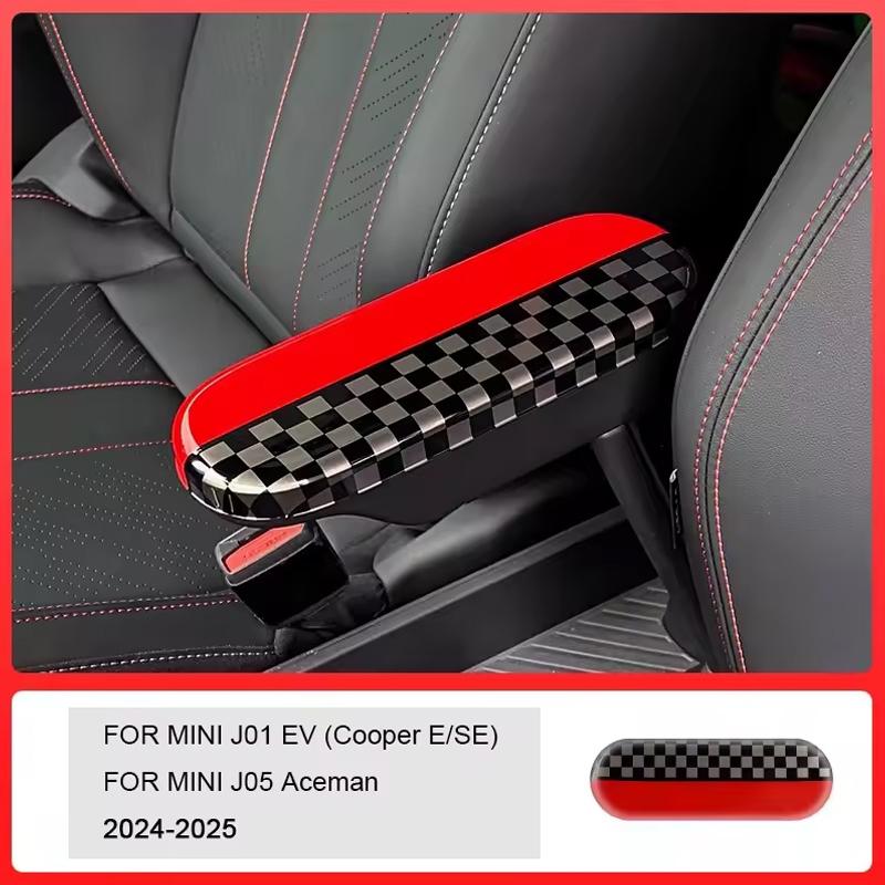 

For Mini Cooper J01 EV J05 Aceman 2024 2025 Car Accessories Car Armrest Panel Cover Center Console Storage Box Cover Stickers