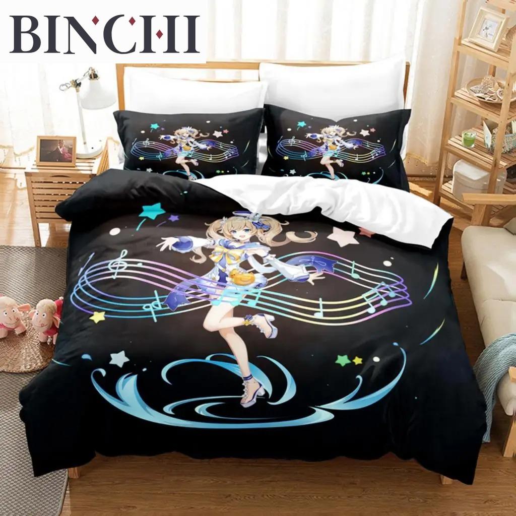 Game Genshin Impact Bedding Set 3D Printed Comforter Duvet Cover Sets Pillowcase Twin Full Queen King Duvet Covers Drop Ship