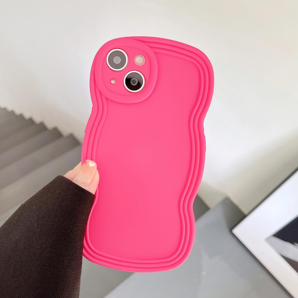 Ins Nische Wellenrand Kompatibel mit iPhone 16/17 Pro Max Apple 14/15 Handyhülle Neue Weiche Hülle