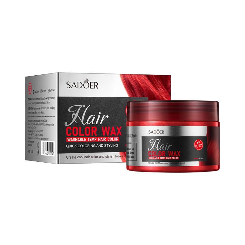 Argile Colorante pour Cheveux 120g SADOER Cire Coiffante Volume Naturel