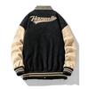 Men Autumn Faux Suede Jacket Baseball Uniform Jacket Coats Men Street Retro Loose Casual Thickened Jacket Fashion Casual Jacket