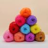 100g/200M Glass Silk Yarn for Hand Knitting Korean Dish Towel Wool Yarn and Crochet Doll Scarf Sweater Gold Silk Thread