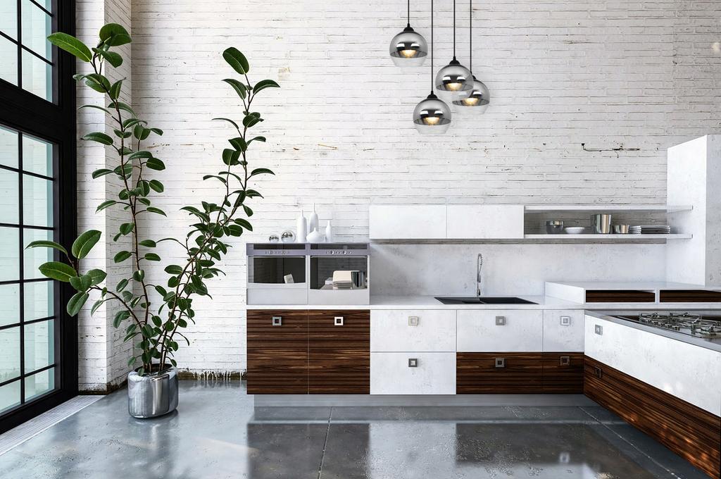 ELEGANT HÄNGENDE LAMPE, GLASLAMPE, CHROM LED