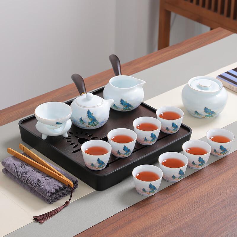Chaxun Portable Mutton Fat Jade White Porcelain Tea Set