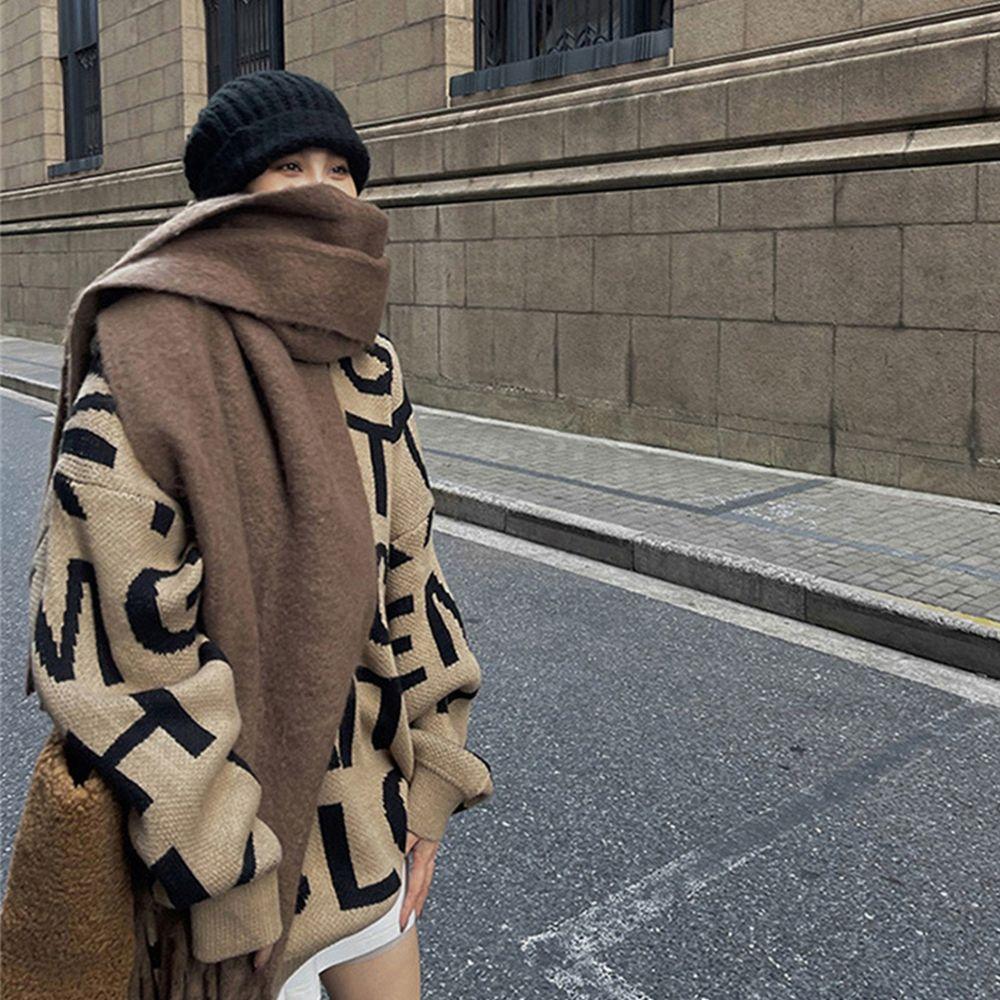 Autumn Winter Shawl Scarf Windproof Pashmina Bandanna Cape Wraps Women Scarf Luxury Cashmere Scarf