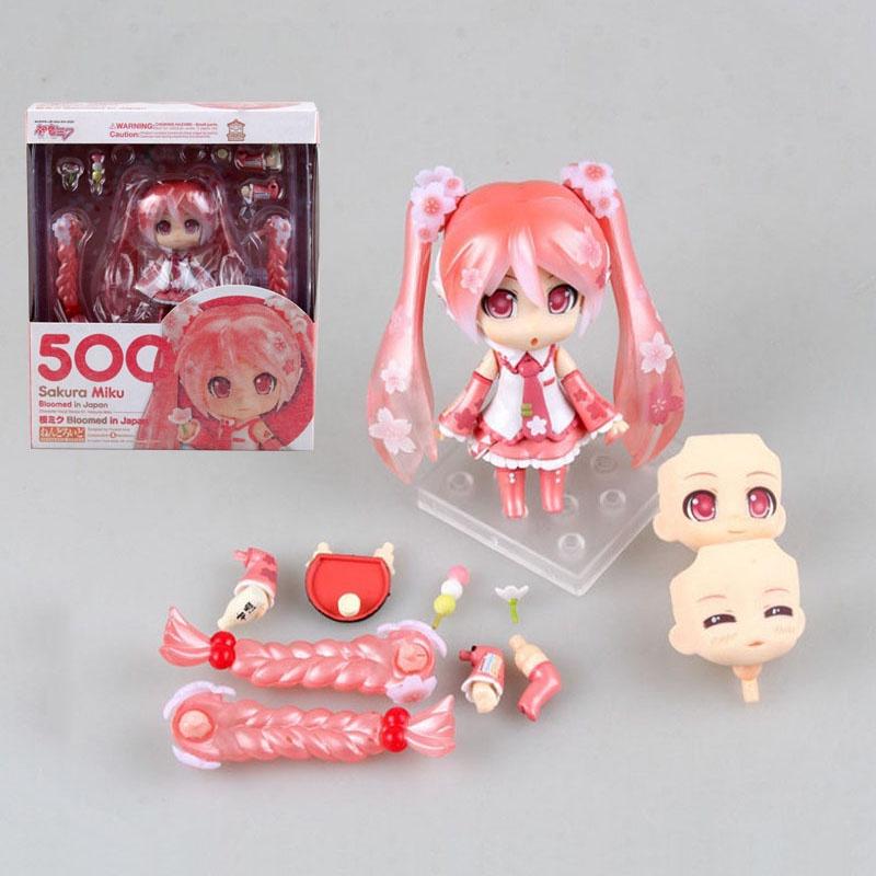 Аниме премиум качества Hatsune Miku Sakura Miku Nendoroid 500 ПВХ фигурка для детей