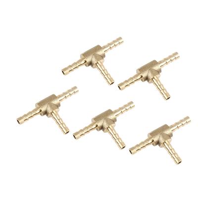 ACROPIX Brass Hook Hose Fittings 4mm Fuel Air Gas Hose Barb Tee