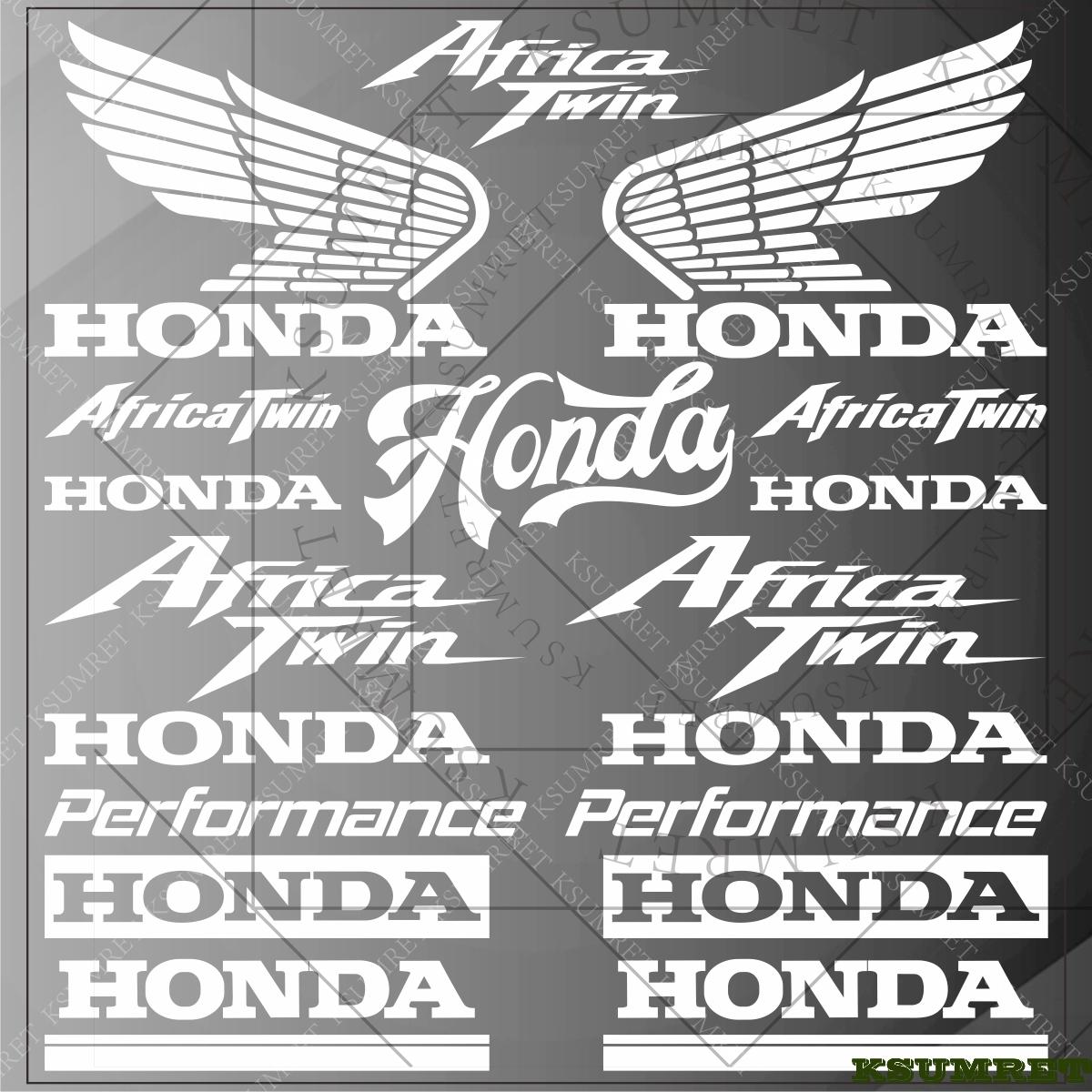 

Honda African Twin accessories stickers Motorcycle Sticker Helmet Wing Logo exhaust Performance Waterproof белый