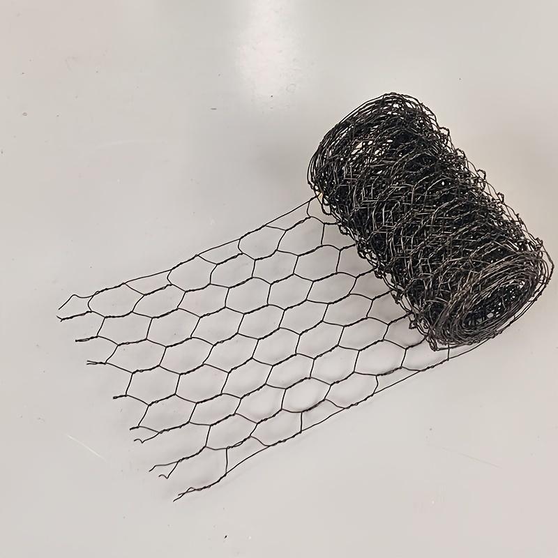 1 Rolle Grün/Schwarz/Braun Hühnerdrahtgeflecht, 4 Zoll x 118 Zoll Hühnerdraht für Bastelarbeiten, Leichtes Sechskant-Drahtgeflecht für Blumengestecke