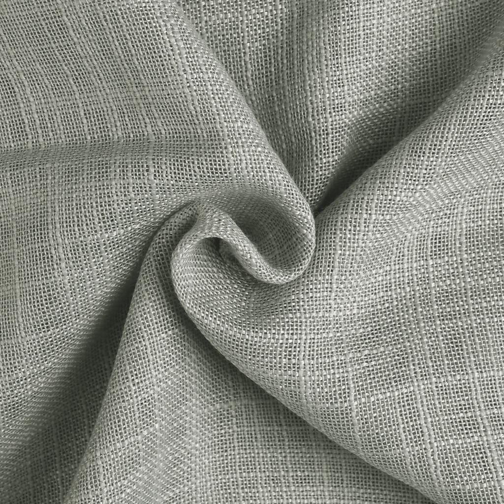 Cotton Linen Sheer Curtains Semi Transparent Voile Rod Pocket Curtains for Bedroom Living Room Light Filtering Window Curtains
