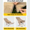 Portable Adjustable Folding Moon Chair for Camping, Fishing & Outdoor Relaxation - Steel Frame, 4-Position Leg Support