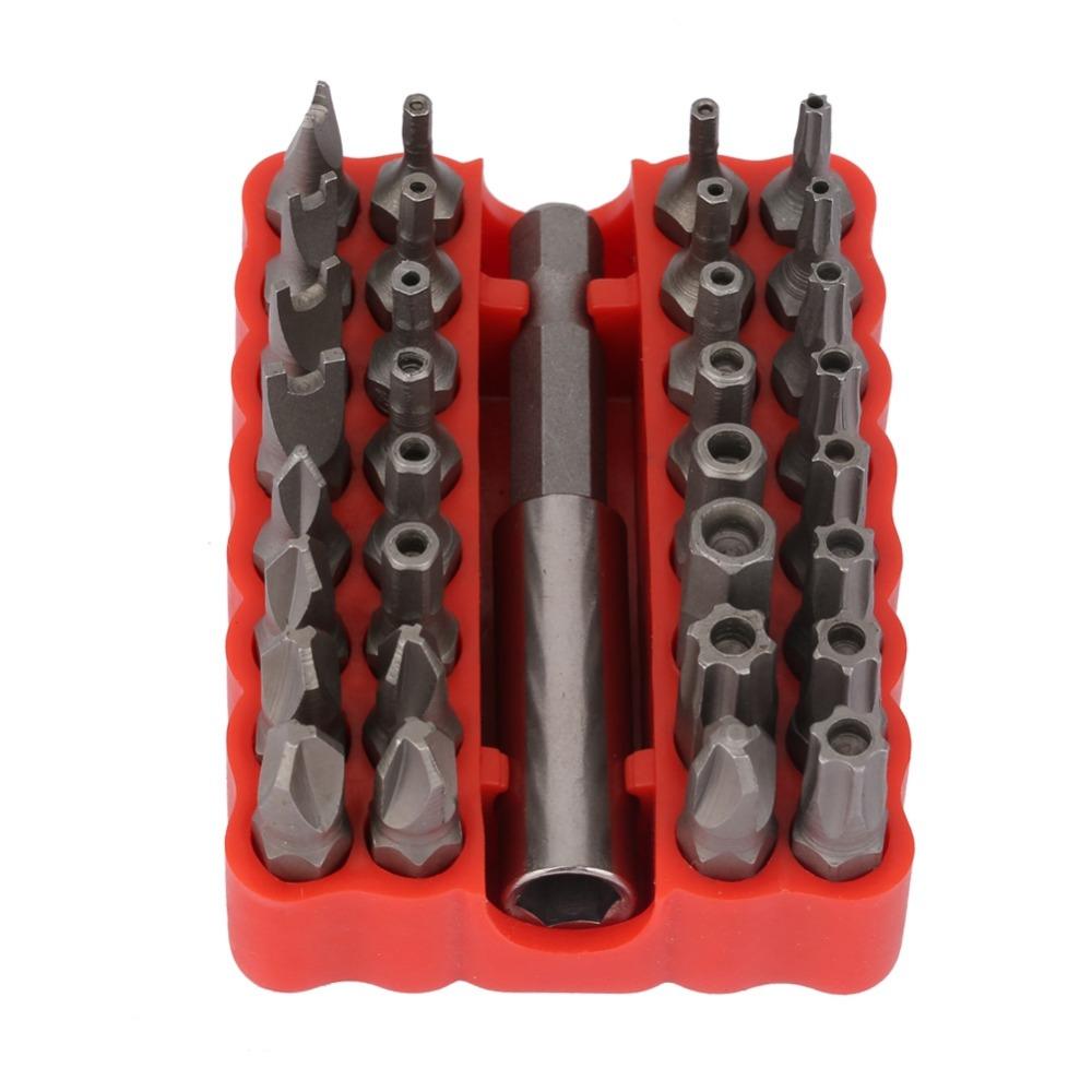 33 Pcs With Storage Case Tamper Proof Bit Set