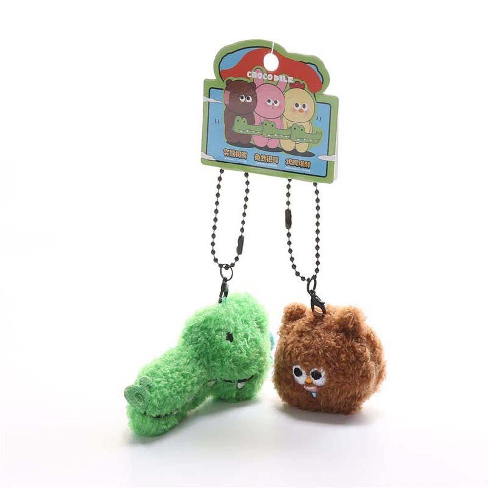 2pcs/set Chick Crocodile Key Ring Soft Friends Bag Charm  Car Key Accessories