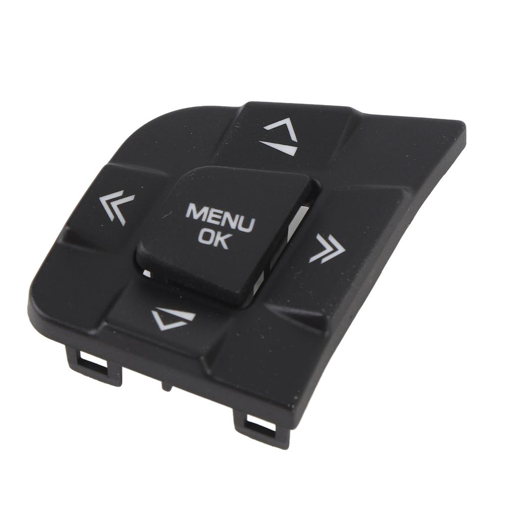 2 Stück Lenkradschalter-Knopfabdeckung Linke Seite Schwarz Lenkradknöpfe Dekorleiste für