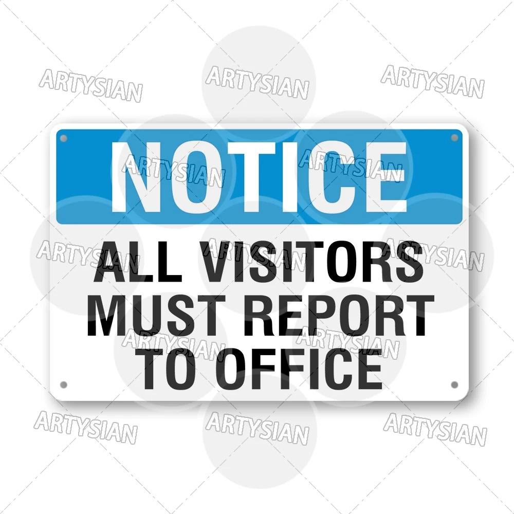 Workplace Railing Safety Metal Sign Compliance Plaque PE Required Accident Visitor Reporting Construction Danger Safe Zone 20x30cm（7.8x11.8inch）