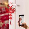 2026 Chinesisch Stil Hängende Beflockte Ornamente: Fröhliches Hochzeitszimmer- und Türdekorationen-Set