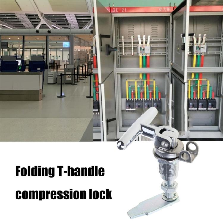 T Handle Door Latchs Lock, Foldable with 7mm Range Adjuster Easy Installation Suitable for Secure Closure Door Fastening