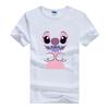 Disney Kawaii Lilo Stitch Print Hippie Cheap T-Shirt Summer Loose White Cute Stitch Ladies Tops Harajuku Men Tees Women Blouses