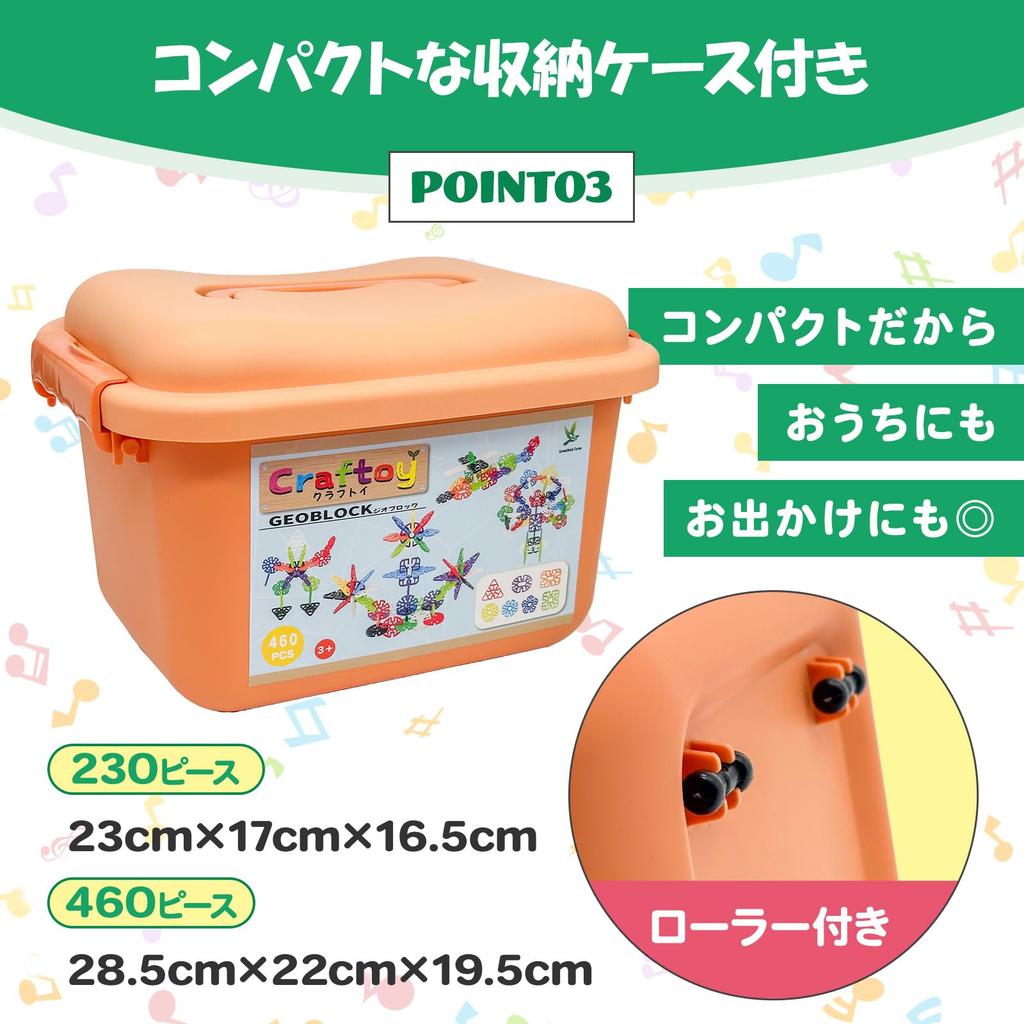 Craftoy GEOBLOCK Building Blocks Toy for Ages and 6 3, 4, 5, (Geoblock 230)