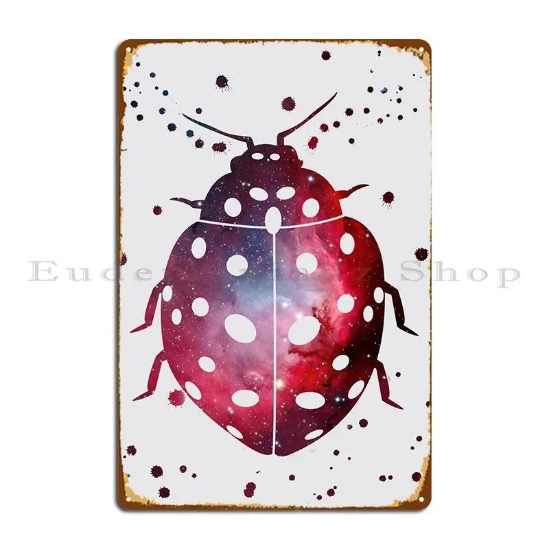 Ladybug Nebula Metal Plaque Wall Cave Club Create Designs Wall Cave Tin Sign Poster 20x30cm(7.8x11.8inch)