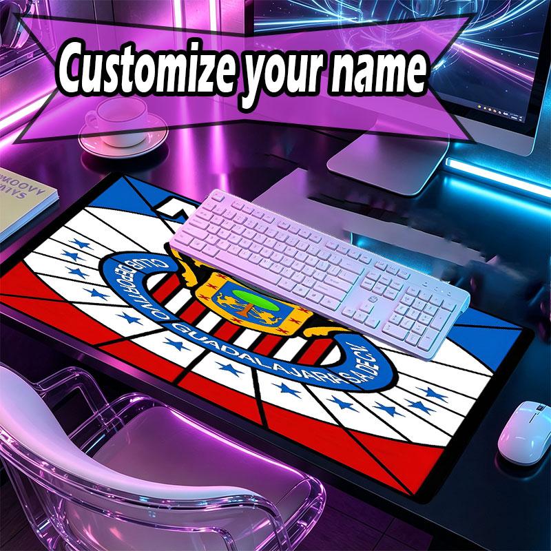 Kişiye Özel İsimli Club Deportivo Guadalajara Desenli Mouse Pad, Dizüstü Bilgisayar Masa Matı, Ev İçin Dekoratif Masa Matı Klavye Altlığı Hediye