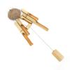 Bamboo Wind Chimes Coconut Shell Top Indoor Outdoor Hanging Decorative Outside Garden Decor Craft Gift