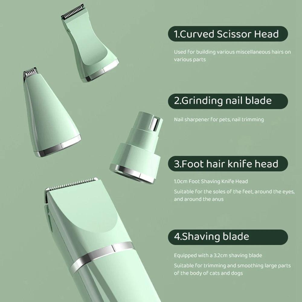 Quiet Electric Dog Clippers USB Rechargeable Dog Shaver Clippers  for Cats and Other Pets