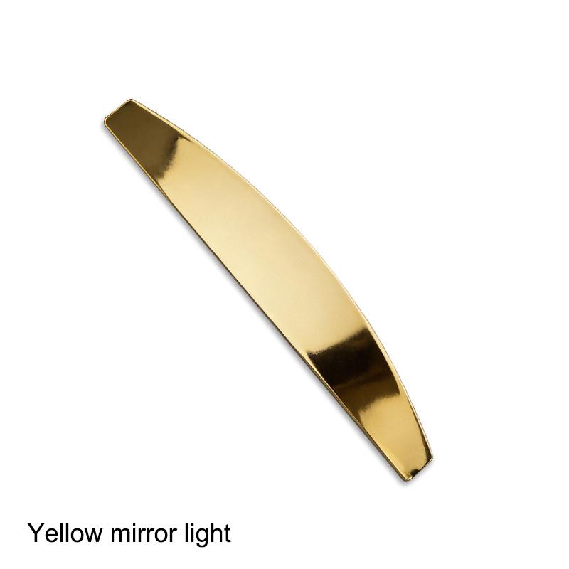 

Professional Stainless Steel Nail File Base Half Moon Shape for 1 Time Disposable Pads Eco Friendly Salon and Home Manicure Tool жёлтый