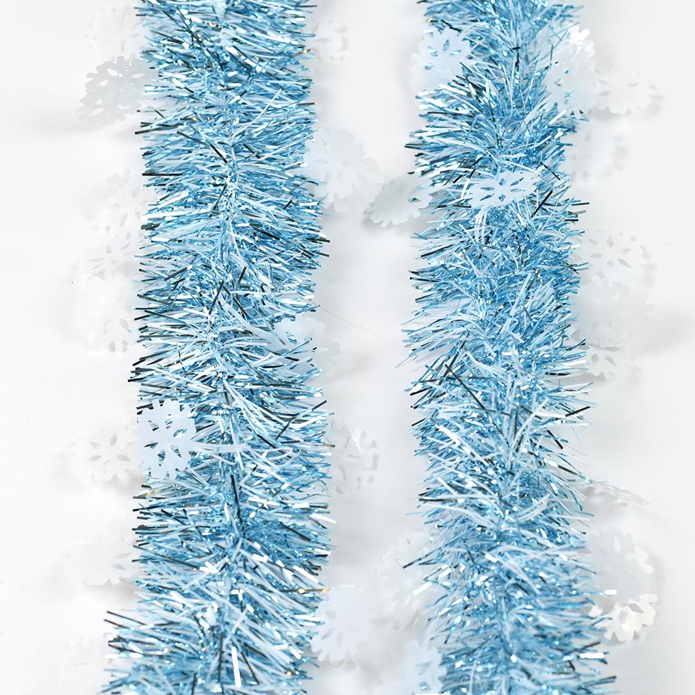 2M Foil Tinsel Ribbon Garland for Christmas Decoration Xmas Tree Wrapping Ribbon Christmas Ornaments New Year Decor Supplies