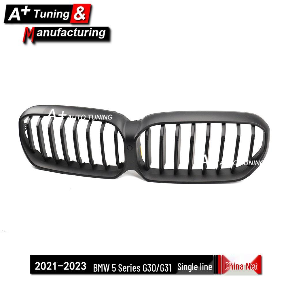 Matte Black Grille for BMW 5 Series G30/G31 (2021-2023) - Single Line