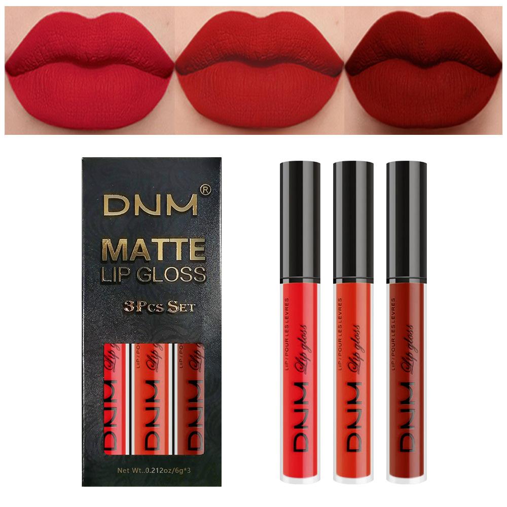 Langanhaltender matter Lippenstift, wasserfestes Lipgloss-Set, nicht klebrige Samtlippe, geeignet für Frauen und Mädchen, Lippenstift