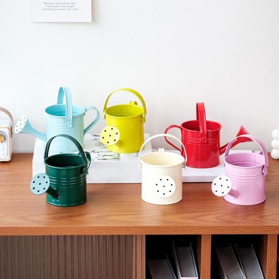 Metallgießkanne mit Brausekopf Langer Auslauf Gießkanne Kleine Gießkanne Indoor-Gartengerät für Zuhause Balkon Terrasse Büro Topfpflanzen