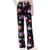 Womens Pajama Pants Sleepwear Casual Drawstring Elastic Waist Pants Comfy Straight Yoga Loose Trousers