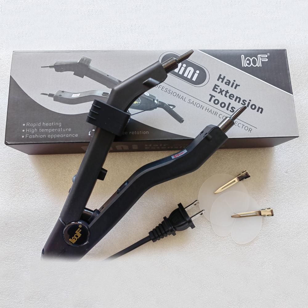 

Новое поступление, качественный черный термоусадочный коннектор для волос с регулируемой температурой, набор инструментов для наращивания волос