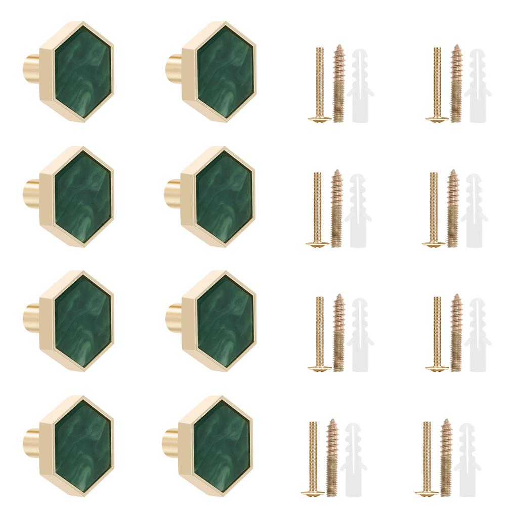 22/8PCS Kitchen Cabinet Knobs Brass Cabinet Drawer Pulls Modern Gold Knobs and Handles Kitchen Hardware for Dresser Drawers