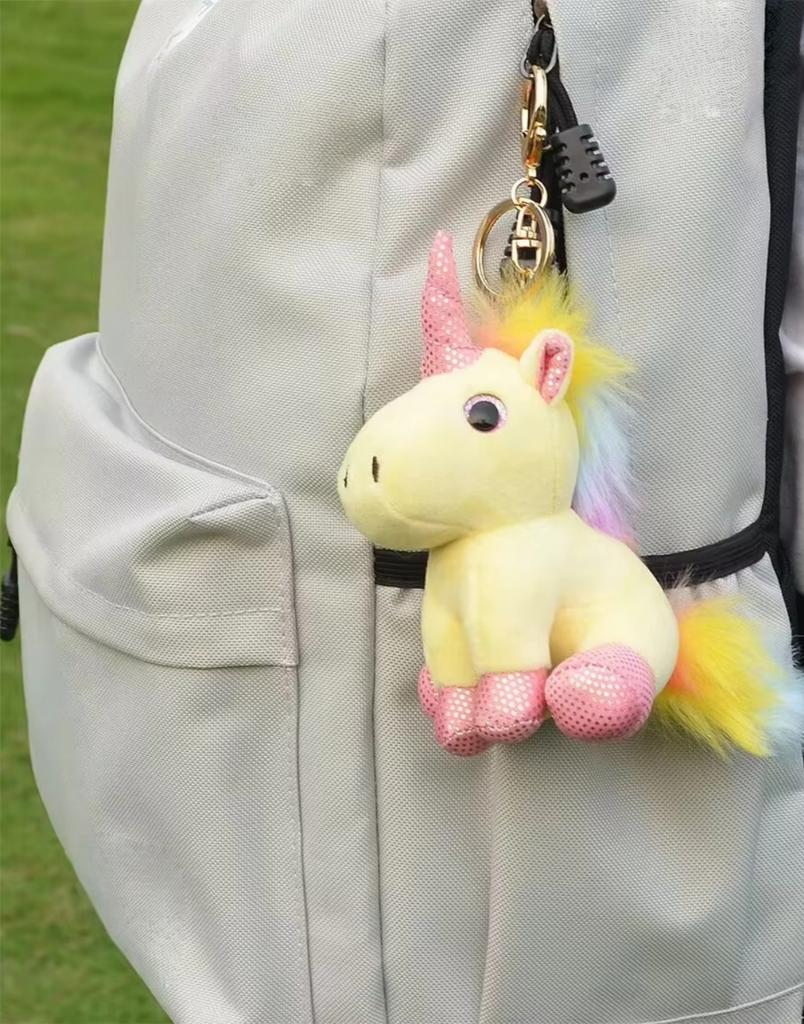 Kawaii Unicorn Plush Keychain Horse Plush Doll Bag Pendant 12CM