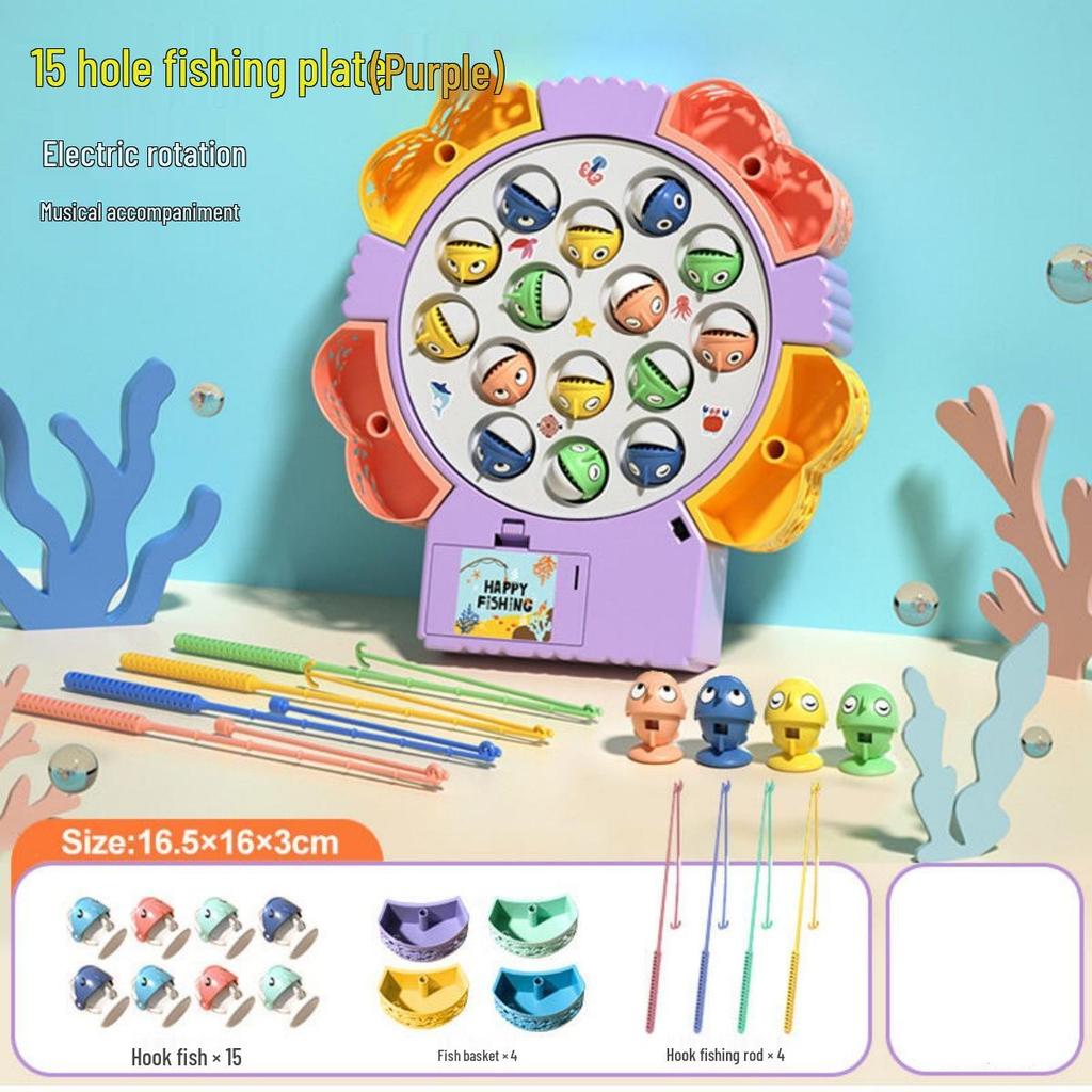 Early Education Electric Fishing Toy for Ages 1-3: Intelligence Development Gift for Boys and Girls