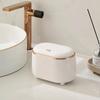 Light Luxury Style Press Desktop Small Trash Can Kitchen Bathroom Trash Bin Double Layers Design Garbage Bucket