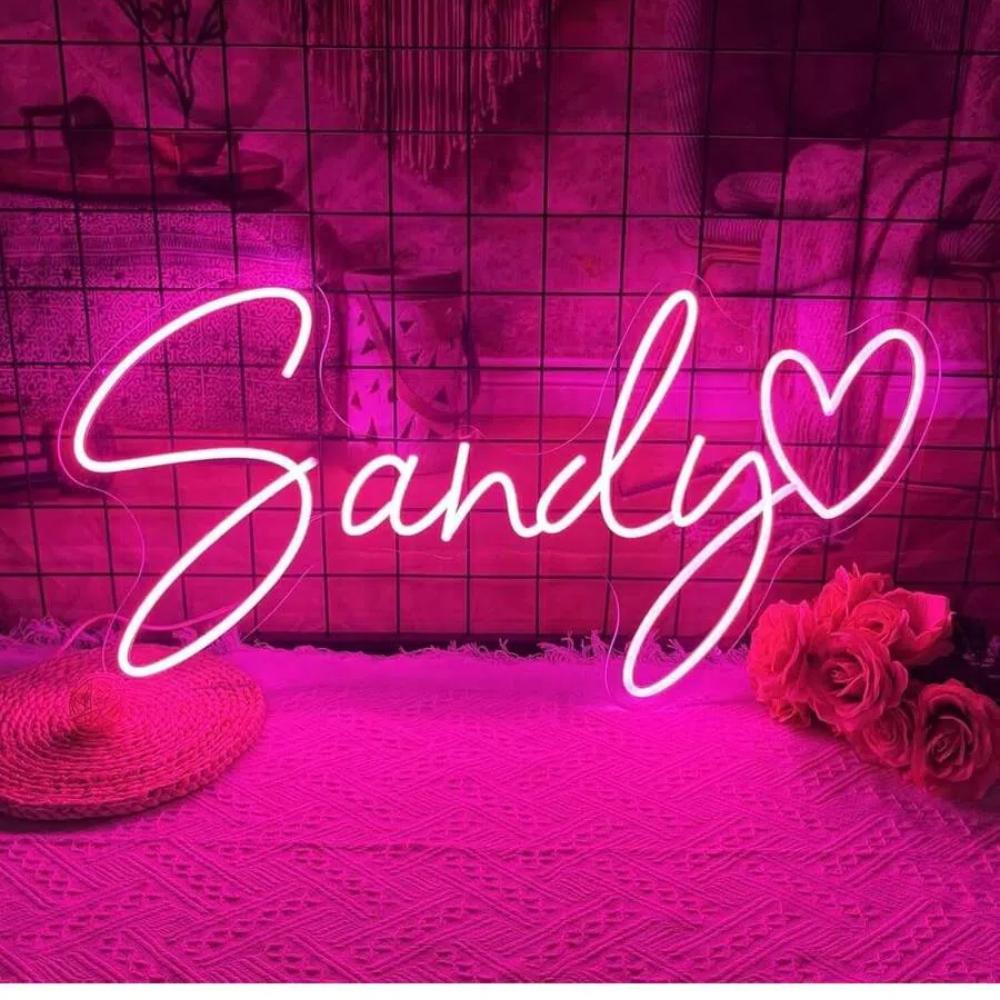 Benutzerdefinierte personalisierte Wanddekoration Fluoreszenzlampenplatte Benutzerdefinierte LED-Namenslampenplatte Kann wiederverwendet werden.